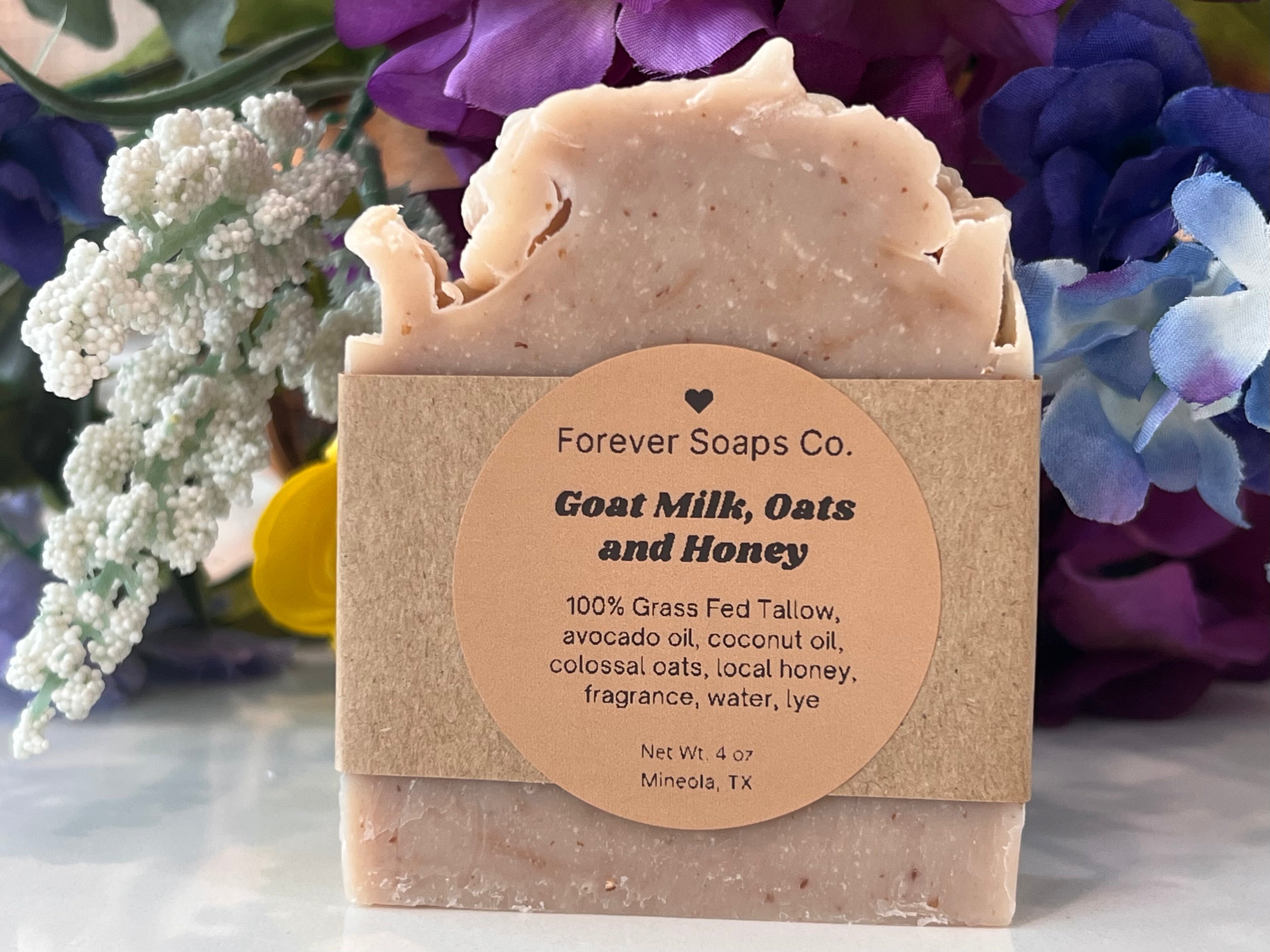 Goat Milk, Colloidal Oats & Honey Tallow Bar